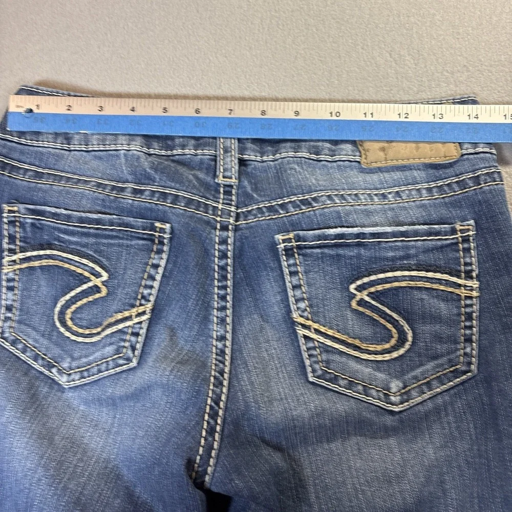 Silver Jeans Co Suki Slim Boot Jeans Women Sz 28 Med Wash Mid Rise Stretch Denim